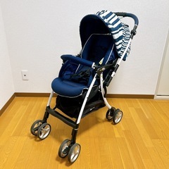 美品　アップリカ　ラクーナビッテ　ソファクッション　ベビーカー　紺 ラクーナ ソファークッション | ベビーカー・チャイルドシートの