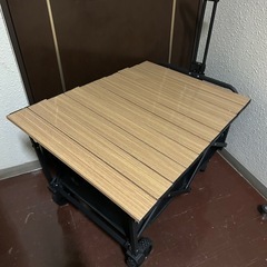 テーブルトップ付き アウトドア キャンプカート！