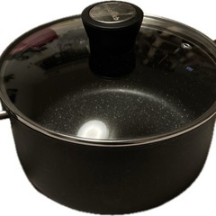 美品✨ 両手鍋 21cm ガラス蓋付き ガス火・IH使用可能