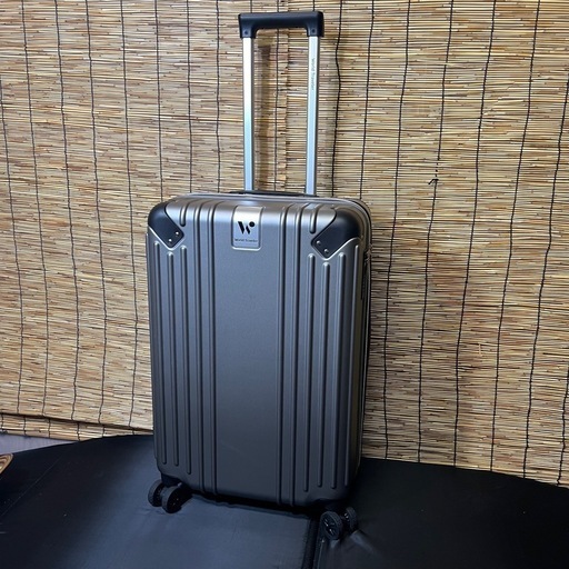 【美品】WORLD TRAVELER ワールドトラベラー ACE スーツケース マイルズ シルバー 拡張機能付