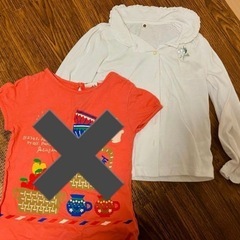コサージュ付きドットフリルワンピース130 式服　日本製の画像