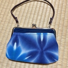 がま口ポーチ 藍染め 未使用品♪