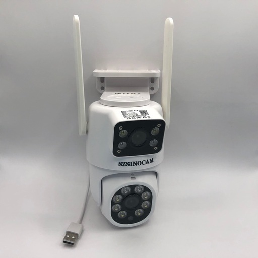【073】新品1台 SZSINOCAM 2.4GHz デュアルレンズAI人間追跡 Wi-Fiセキュリティスマートカメラ