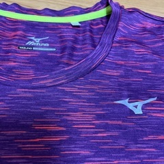 新品　ミズノ ランニング　スポーツウェア　Tシャツ　レディース M 紫とオレンジの画像