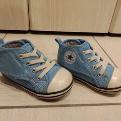 コンバース　スニーカー　13.0cm　水色の画像