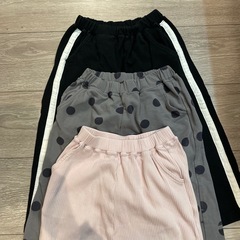 【ほぼ未使用品】GU 100cm ズボン 7枚セット　子供服の画像