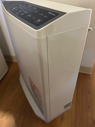 電気ヒーター付きガスファンヒーター 都市ガス用 リンナイ 暖房器具 ホワイト 中古品 ハーモ