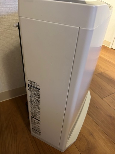 電気ヒーター付きガスファンヒーター 都市ガス用 リンナイ 暖房器具 ホワイト 中古品 ハーモ