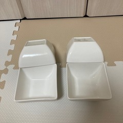 白いお皿　スクエア型小鉢　4枚セットの画像