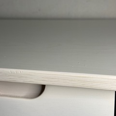 【588】ホワイト木製センターテーブル 引き出し付きの画像