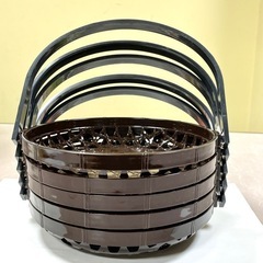 新品❗️5個天ぷら籠　持ち手付き　洗える　天ぷら敷紙付き　揚げ物カゴ　業務用　店舗用の画像