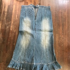 古着のデニムジャケット、スカート サイズ L～LLの画像