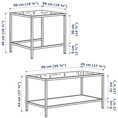 【出品3/1まで】IKEAガラステーブル　テーブル　VITTSJÖ(ヴィットショー)の画像