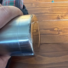 ステンレス水筒とチェック柄カバーセットの画像