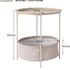 VECELO サイドテーブル トレイテーブル の画像