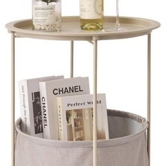 VECELO サイドテーブル トレイテーブル 