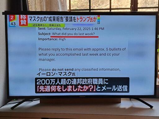 (お話し中)Hisense43型2019年式難有り