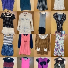 20%オフ中！3/31まで★最終値引中！【お得★大量レディース服】【新品含むZARAなど】【合計75枚,ポリ袋大1,中2】の画像