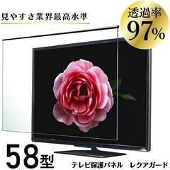 未使用 ニデック ◆ 反射防止膜付き 液晶 テレビ 保護 パネル レクア ガード ND-TVGARS58S / 58型 ◆ キズ 破損 防止 カバー 58VS ◆ NIDEKの画像