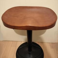 カウンターチェア 天然木 高さ調節 昇降式の画像