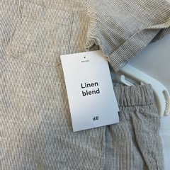 H&M セットアップ リネン 80サイズ 9-12m①の画像