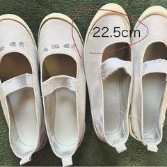 上履き　22.5cm  ２足　バレージュース　学校