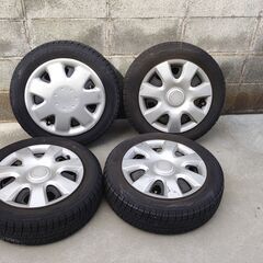スチールホイール＆スタッドレスタイヤ　155/65R14　貰って...