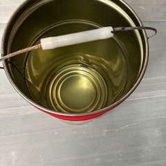 ★アンティーク不二家ペコちゃんスツールブリキ缶 昭和レトロ　特大サイズ缶の画像