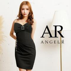 AngelR エンジェルアール ビッグリボンバックルビジュータックタイトミニドレス ブラック キャバドレスの画像