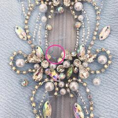 AngelR エンジェルアール バストVメッシュウエストビジュータイトミニドレス キャバドレスの画像