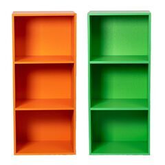 【新品／未開封品】3段ボックス　オレンジ＆グリーン　2台セット　...