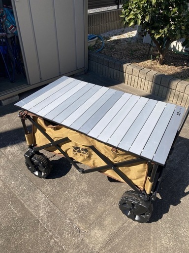 キャンプ用カート　机付き
