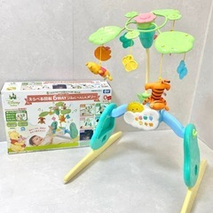【美品】くまのプーさんえらべる回転6wayジムにへんしんメリー