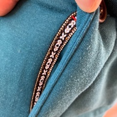 HA2502-161 QUASH 中綿ベスト スウェット トグル チロリアンテープ ターコイズ サイズ:L 毛玉汚れ有りの画像