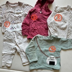 80サイズ 長袖子供服 パジャマ(バラ売り可) シナぷしゅ