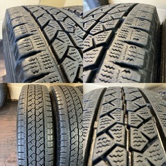 スタッドレス155/80R14LT 4本／BS VL1 6分上〜7分上 A4794-91の画像