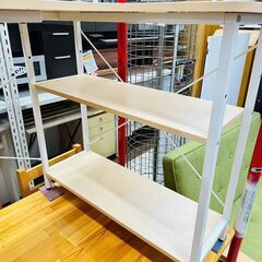 【店頭引取限定】コーナーデスク パソコンデスク ラック付き の画像