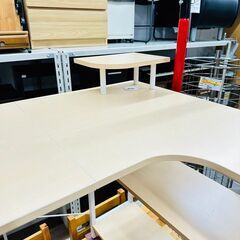 【店頭引取限定】コーナーデスク パソコンデスク ラック付き の画像