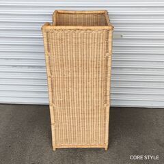 状態良好　ラタン　籐　ラック　キャビネット　ランドリーラックの画像