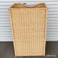 状態良好　ラタン　籐　ラック　キャビネット　ランドリーラックの画像