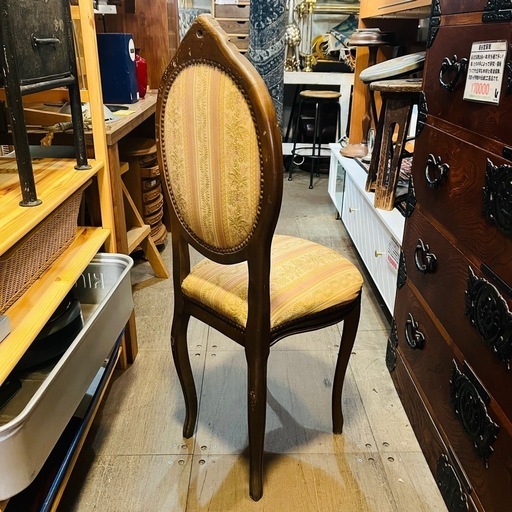 《売約済》【武蔵小山店】 【～4/14限定SALE！店内全品20%お値引き！】　【～4/14限定SALE！表示価格より20%お値引き！】 ビンテージ　イタリア製　made in italy ダイニングチェア　チェア　イス　椅子　アンティーク　サロンチェア  検　イタリア サルタレッリ フローレンス ダイニングチェア ファブリック Saltarelli MOBILI ロココ調 猫脚  ドールチェア　vintage antique