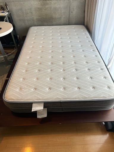 ニトリセミダブルマットレス&lowyaフレーム