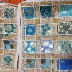 インテリア クッション カバー 新品 白 赤 アジアンの画像