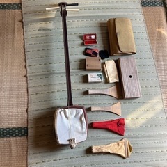 三味線　木箱、小物つき