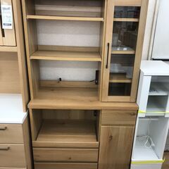 ★ジモティ割あり★ 福山木工所 食器棚 ブラウン H176×W8...