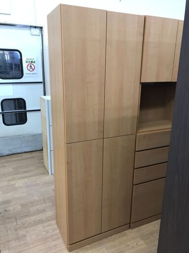 ★ジモティ割あり★  収納棚 茶色 H180×W59×D38 クリーニング済み KJ8497