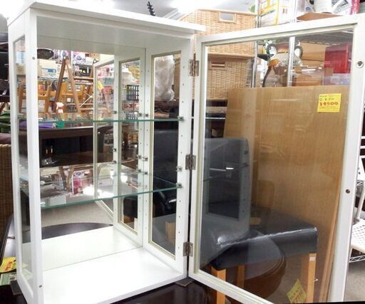 コレクションケース 幅45×高さ75.5cm 3段 飾り棚 ガラスキャビネット 