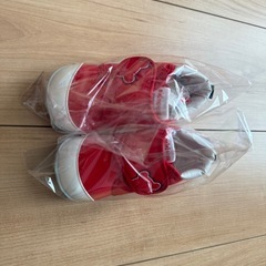 【新品 未使用】ミキハウス 赤 ベビーシューズ ファーストシューズ 13.5cmの画像