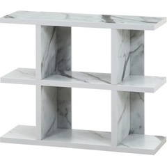  無料！大理石調表面の三段木製キャビネットの画像