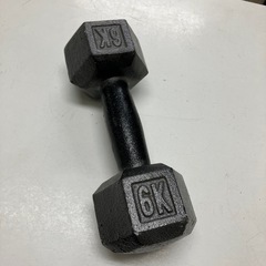 O2502-860 ダンベル 6kg 2個セット ※バラ売り不可 キズ汚れ有りの画像